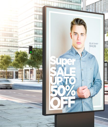 Deux arbres soutenus par des étais en bois après leur plantation.